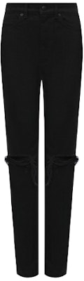 (Women) Alexander Wang Distressed High-Waisted Black Denim Jeans Women. 4DC2214929-001 Order (Women) Alexander Wang Distressed High-Waisted Black Denim Jeans Women. 4DC2214929-001