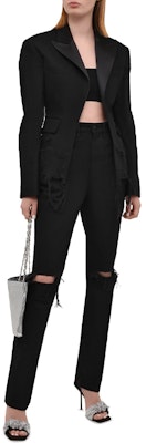 (Women) Alexander Wang Distressed High-Waisted Black Denim Jeans Women. 4DC2214929-001 Lookbook (Women) Alexander Wang Distressed High-Waisted Black Denim Jeans Women. 4DC2214929-001