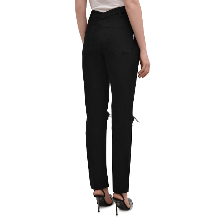 Shop (Women) Alexander Wang Distressed High-Waisted Black Denim Jeans Women. 4DC2214929-001