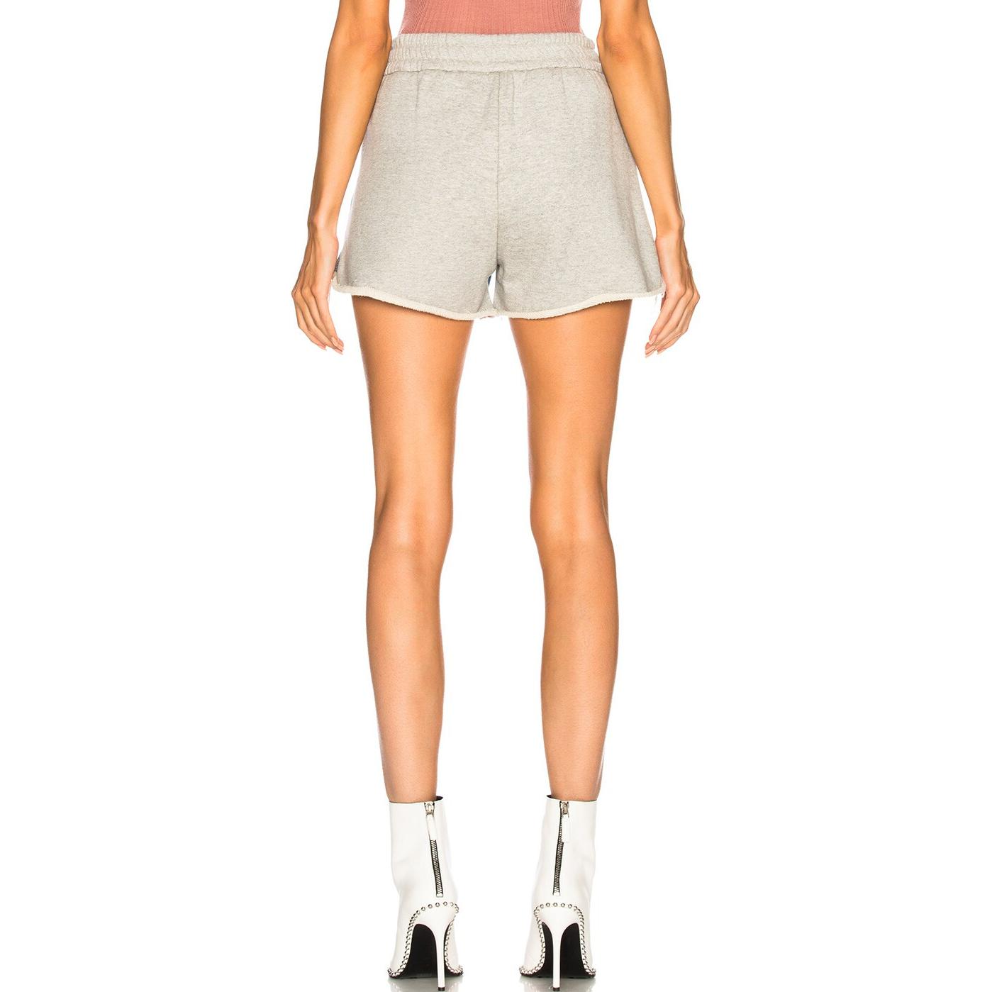 Shop (W) Alexander Wang Seluar Pendek Denim Pleated Distressed dengan Poket 4D994123AD