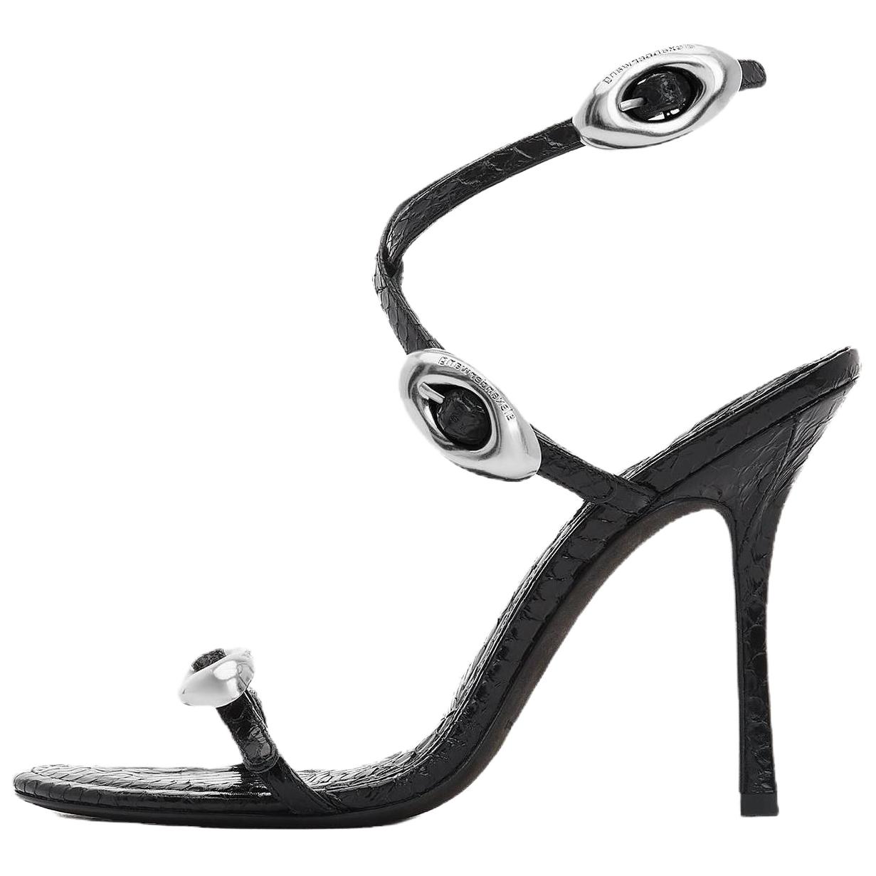 (Women) Alexander Wang Dome Open-Toe 10.5cm Sandals Women’s Black 30124S005001