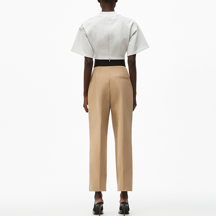 Shop (W) アレキサンダーワン エラスティックウエスト ロゴ ストレッチカジュアルパンツ 1WC2214345-282