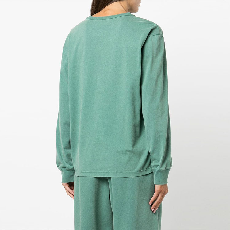 Shop (Women) Alexander Wang Embossed Logo Crewneck Long Sleeve T-Shirt Women’s Green 4CC3211254-303