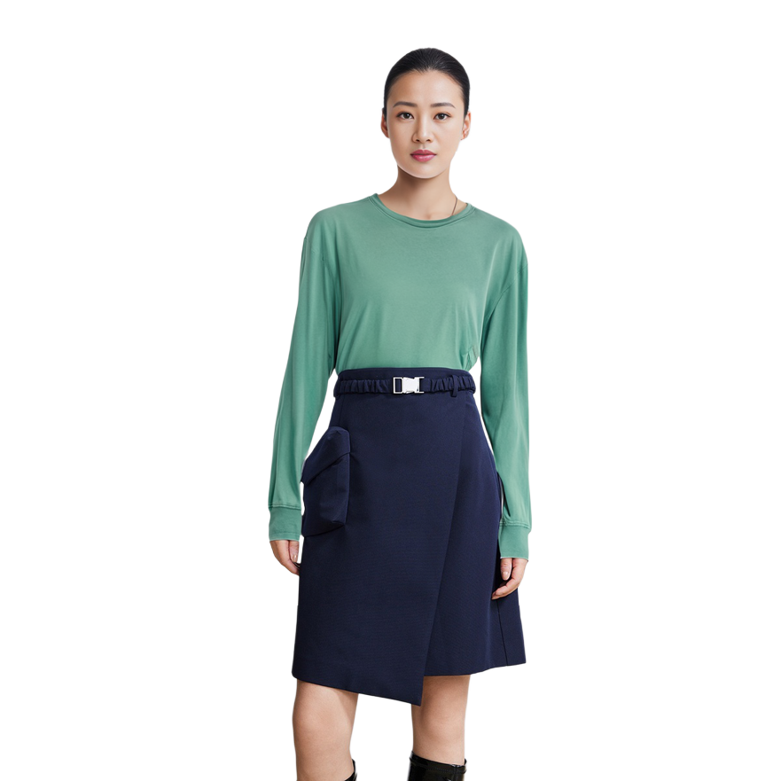 Cheap (Women) Alexander Wang Embossed Logo Crewneck Long Sleeve T-Shirt Women’s Green 4CC3211254-303