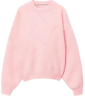 (W) 亚历山大王压纹标志宽松版羊毛圆领毛衣 1KC4231041-671 Order (W) 亚历山大王压纹标志宽松版羊毛圆领毛衣 1KC4231041-671