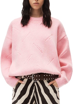 (W) 亚历山大王压纹标志宽松版羊毛圆领毛衣 1KC4231041-671 Lookbook (W) 亚历山大王压纹标志宽松版羊毛圆领毛衣 1KC4231041-671