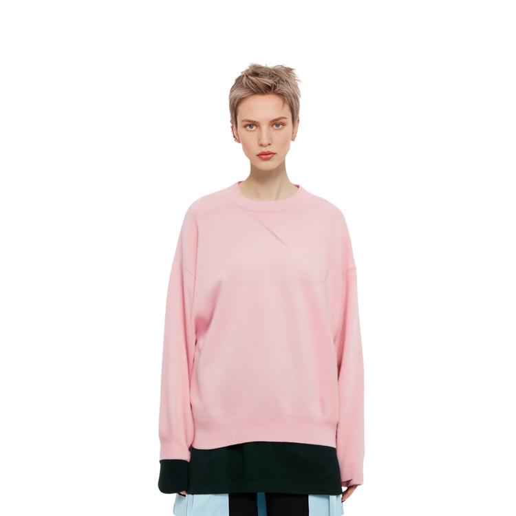 Details for (W) 亚历山大王压纹标志宽松版羊毛圆领毛衣 1KC4231041-671