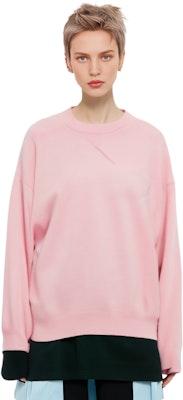 (W) 亚历山大王压纹标志宽松版羊毛圆领毛衣 1KC4231041-671 Details for (W) 亚历山大王压纹标志宽松版羊毛圆领毛衣 1KC4231041-671