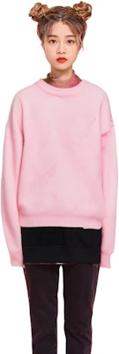 (W) 亚历山大王压纹标志宽松版羊毛圆领毛衣 1KC4231041-671 Cheap (W) 亚历山大王压纹标志宽松版羊毛圆领毛衣 1KC4231041-671