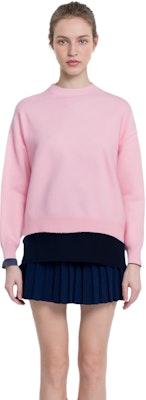 (W) 亚历山大王压纹标志宽松版羊毛圆领毛衣 1KC4231041-671 1