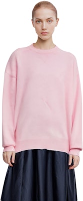 (W) 亚历山大王压纹标志宽松版羊毛圆领毛衣 1KC4231041-671 2