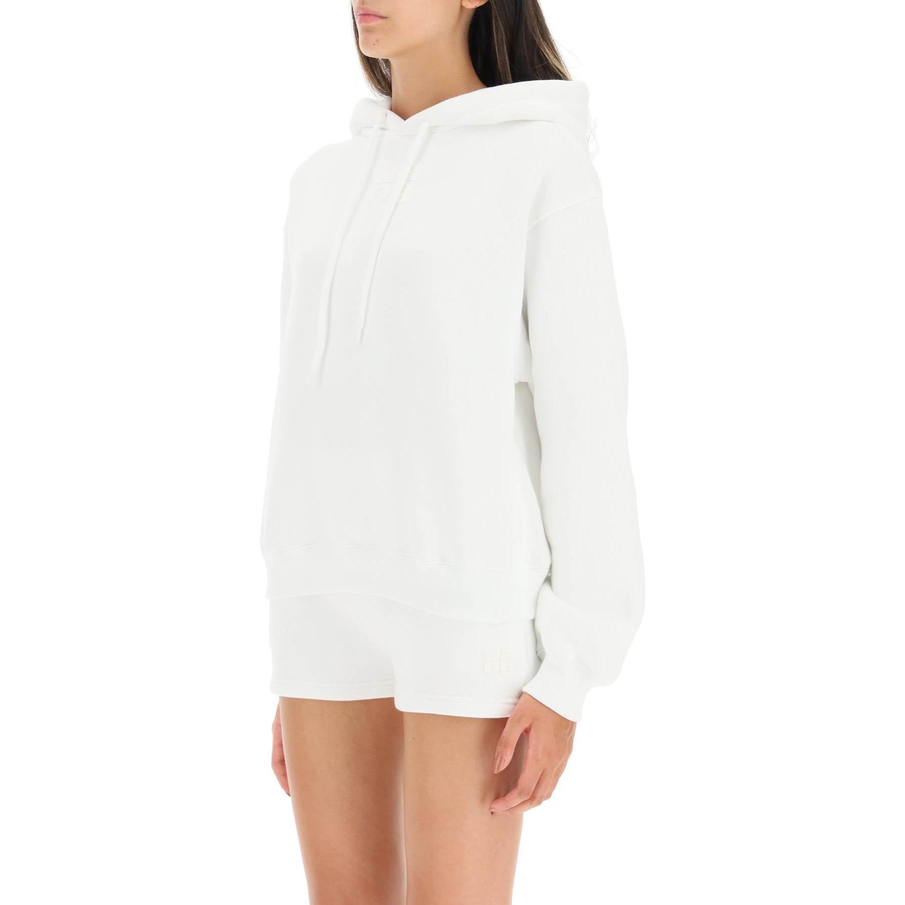 Purchase (W) 알렉산더 왕 엠보싱 로고 풀오버 후디 화이트. 4CC3222069-100-WHITE