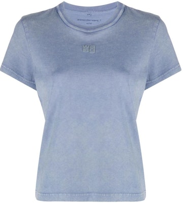(W) 알렉산더 왕 에센셜 로고 프린트 크루넥 티셔츠 여성 미스티 블루 SS24. 4CC3221358-077 Order (W) 알렉산더 왕 에센셜 로고 프린트 크루넥 티셔츠 여성 미스티 블루 SS24. 4CC3221358-077