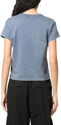 (W) 알렉산더 왕 에센셜 로고 프린트 크루넥 티셔츠 여성 미스티 블루 SS24. 4CC3221358-077 Shop (W) 알렉산더 왕 에센셜 로고 프린트 크루넥 티셔츠 여성 미스티 블루 SS24. 4CC3221358-077