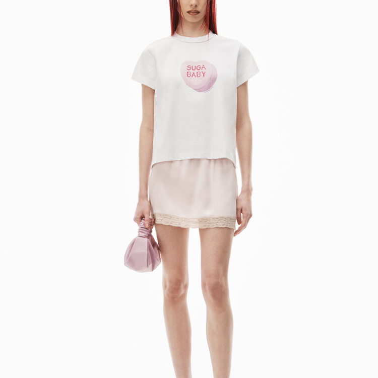 (Women) Alexander Wang Exclusive Logo Print Crewneck T-Shirt  White 1CC3231830-111 圖 7