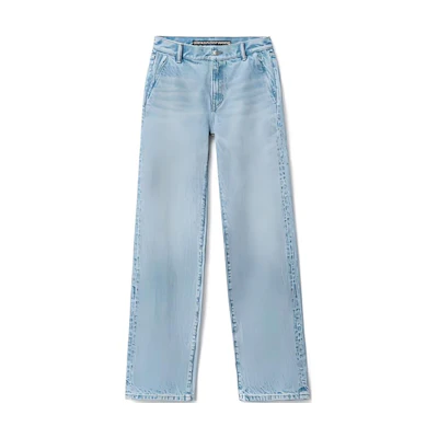 (Women) Alexander Wang EZ Series SS23 Mid-Rise Straight-Leg Jeans Blue 4DC1234305-442