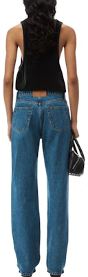 (W) Alexander Wang Ez Wavy Logo Jeans Mid-Waist Straight-Leg Biru Denim. 4DC1244222-401 Shop (W) Alexander Wang Ez Wavy Logo Jeans Mid-Waist Straight-Leg Biru Denim. 4DC1244222-401