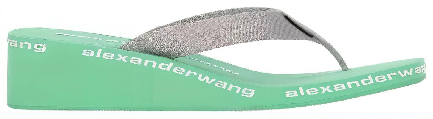 (W) Alexander Wang Fabric Wedge Fashion Slide 'Green Herringbone' Hijau-首页 30321S019132 Order (W) Alexander Wang Fabric Wedge Fashion Slide 'Green Herringbone' Hijau-首页 30321S019132
