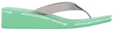 Order (W) Alexander Wang Fabric Wedge Fashion Slide 'Green Herringbone' Hijau-首页 30321S019132