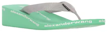 Lookbook (W) Alexander Wang Fabric Wedge Fashion Slide 'Green Herringbone' Hijau-首页 30321S019132