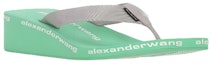 Lookbook (W) Alexander Wang Fabric Wedge Fashion Slide 'Green Herringbone' Hijau-首页 30321S019132
