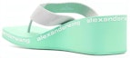 Shop (W) Alexander Wang Fabric Wedge Fashion Slide 'Green Herringbone' Hijau-首页 30321S019132