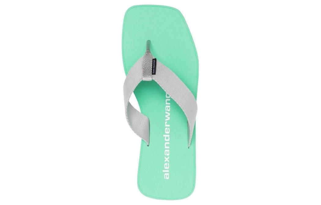 Purchase (W) Alexander Wang Fabric Wedge Fashion Slide 'Green Herringbone' Hijau-首页 30321S019132