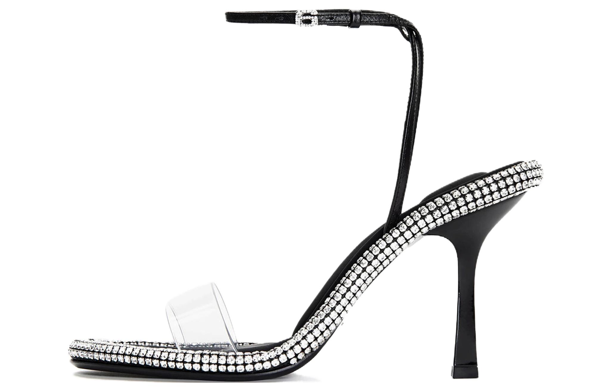(W) Alexander Wang Fashion Slide 'Black' 'Nima Cut-Out Heel'