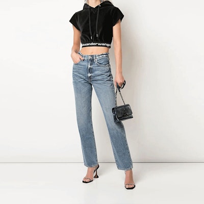 (W) 알렉산더왕 FW21 블랙 코듀로이 반팔 풀오버 스웻셔츠. 4CC1201106-001 Lookbook (W) 알렉산더왕 FW21 블랙 코듀로이 반팔 풀오버 스웻셔츠. 4CC1201106-001