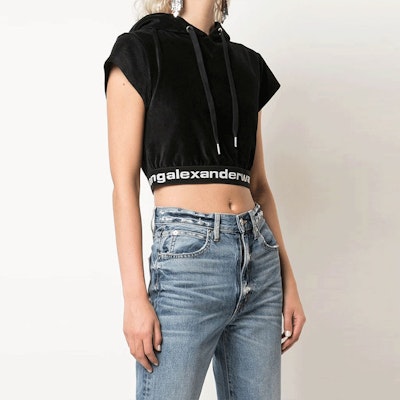 (W) 알렉산더왕 FW21 블랙 코듀로이 반팔 풀오버 스웻셔츠. 4CC1201106-001 Purchase (W) 알렉산더왕 FW21 블랙 코듀로이 반팔 풀오버 스웻셔츠. 4CC1201106-001