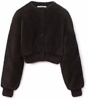 (Women) Alexander Wang FW21 Black Faux Fur Lined Long Sleeve Jacket 4KC4213025-001 (Women) Alexander Wang FW21 Black Faux Fur Lined Long Sleeve Jacket 4KC4213025-001
