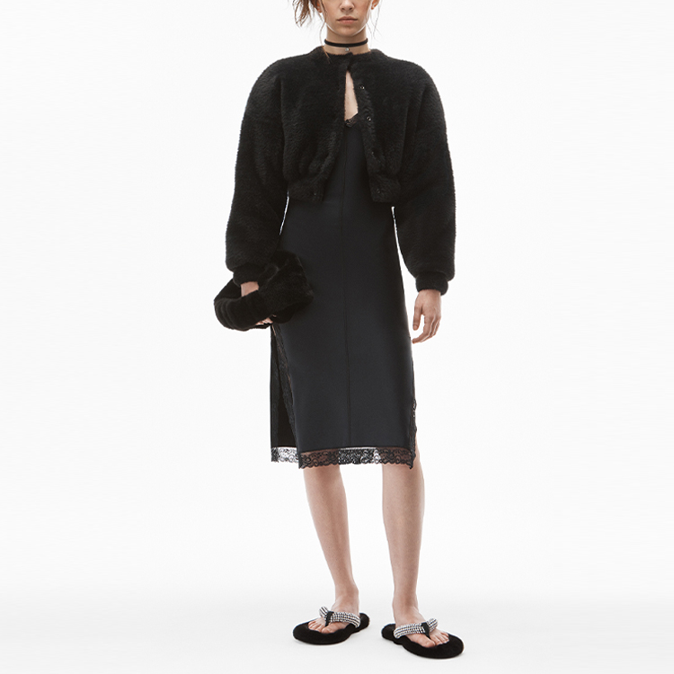 (Women) Alexander Wang FW21 Black Faux Fur Lined Long Sleeve Jacket 4KC4213025-001 圖 3