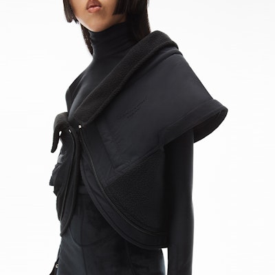 (W) Alexander Wang FW21 黑色泰迪羊羔絨與尼龍短版外套 1CC4212309-001 Purchase (W) Alexander Wang FW21 黑色泰迪羊羔絨與尼龍短版外套 1CC4212309-001