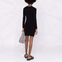 Shop (W) Alexander Wang FW21 女款休閒風Logo提花圓領長袖連衣裙 4KC4216032-001