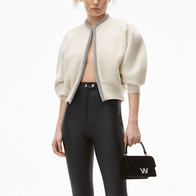 (W) 알렉산더 왕 FW21 크리스탈 프론트 울 캐시미어 스웨터 화이트 1KC4213054-106 Purchase (W) 알렉산더 왕 FW21 크리스탈 프론트 울 캐시미어 스웨터 화이트 1KC4213054-106