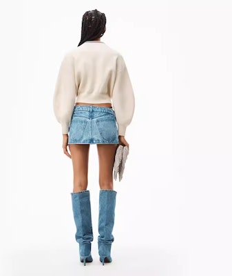 (W) 알렉산더 왕 FW21 크리스탈 프론트 울 캐시미어 스웨터 화이트 1KC4213054-106 Sizing (W) 알렉산더 왕 FW21 크리스탈 프론트 울 캐시미어 스웨터 화이트 1KC4213054-106