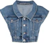 Buy (Women) Alexander Wang FW21 Elastic Hem Denim Vest Blue 4DC4212037-MEDIUM