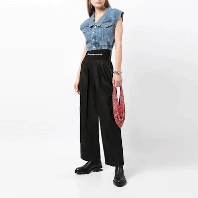 (Women) Alexander Wang FW21 Elastic Hem Denim Vest Blue 4DC4212037-MEDIUM Lookbook (Women) Alexander Wang FW21 Elastic Hem Denim Vest Blue 4DC4212037-MEDIUM