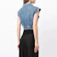 Shop (Women) Alexander Wang FW21 Elastic Hem Denim Vest Blue 4DC4212037-MEDIUM
