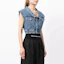 Purchase (Women) Alexander Wang FW21 Elastic Hem Denim Vest Blue 4DC4212037-MEDIUM