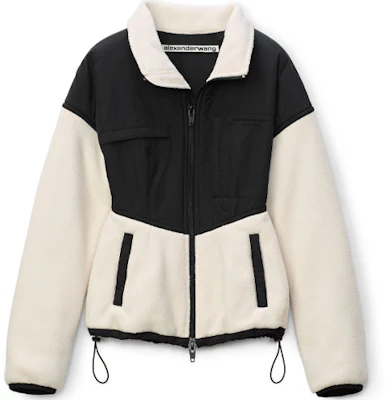 (W) Alexander Wang FW21 Jaket Fleece Panel Putih 1CC4212307-118 Order (W) Alexander Wang FW21 Jaket Fleece Panel Putih 1CC4212307-118