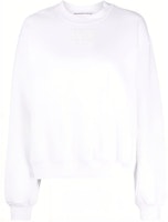 (Women) Alexander Wang FW21 Foam Logo Crewneck Pullover Sweatshirt White 4CC3211285-100 (Women) Alexander Wang FW21 Foam Logo Crewneck Pullover Sweatshirt White 4CC3211285-100
