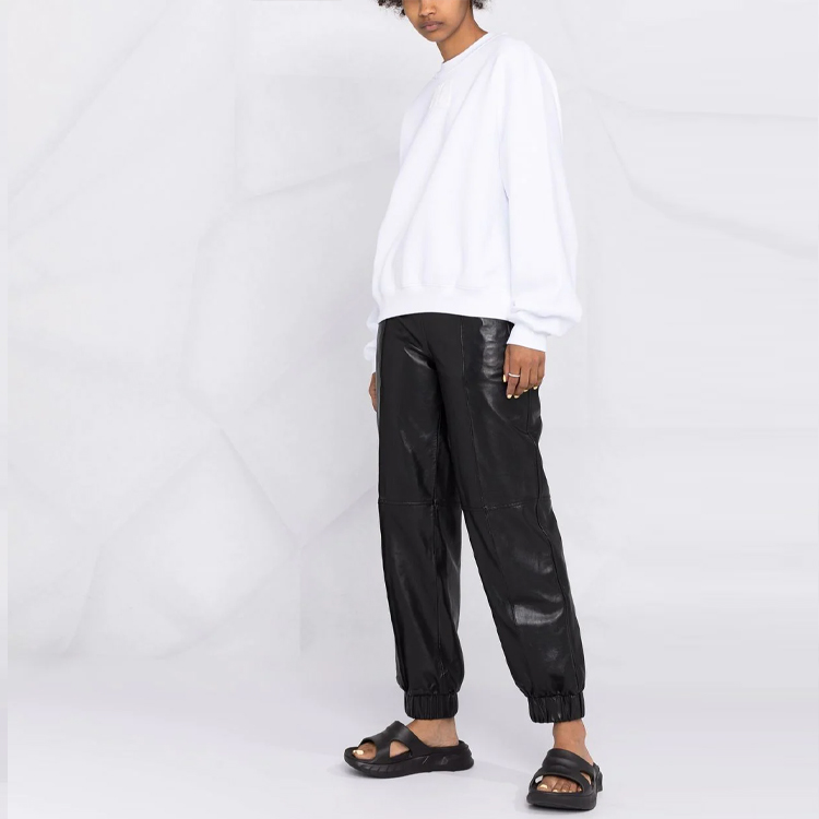 Purchase (W) Alexander Wang FW21 泡棉Logo白色圓領長袖上衣 4CC3211285-100