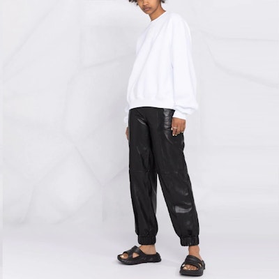 (W) Alexander Wang FW21 泡棉Logo白色圓領長袖上衣 4CC3211285-100 Purchase (W) Alexander Wang FW21 泡棉Logo白色圓領長袖上衣 4CC3211285-100