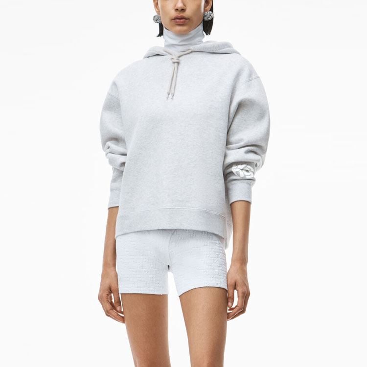 (Women) Alexander Wang FW21 Foam Logo Oversized Hoodie for Women - Grey 4CC3212053-050 圖 5