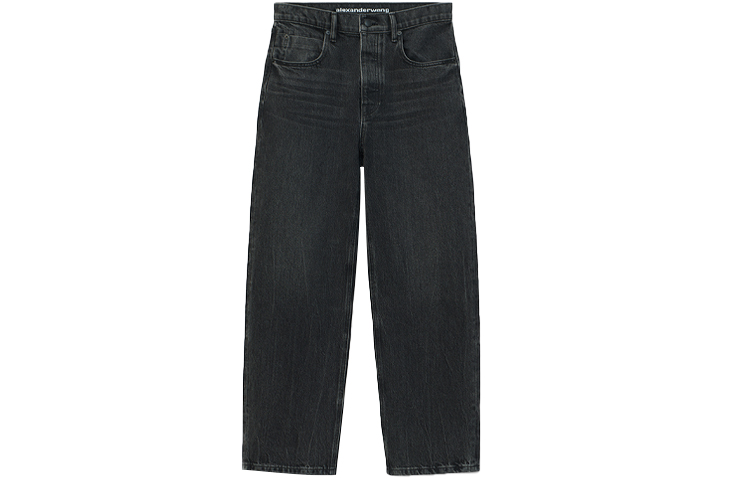 Order (W) 亚历山大王FW21灰色宽腿休闲九分牛仔裤 4DC2204718-031