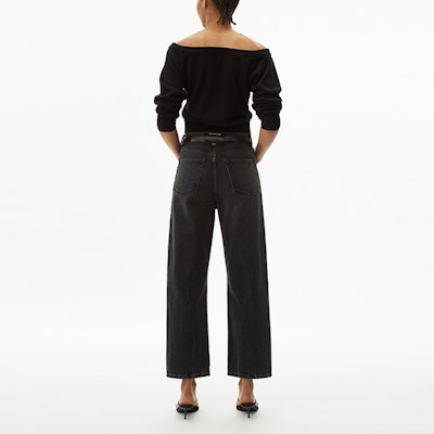 (W) 亚历山大王FW21灰色宽腿休闲九分牛仔裤 4DC2204718-031 Shop (W) 亚历山大王FW21灰色宽腿休闲九分牛仔裤 4DC2204718-031