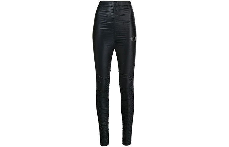 (Women) Alexander Wang FW21 High-Waist Pleated Leggings Women’s Black. 1CC1224427-001