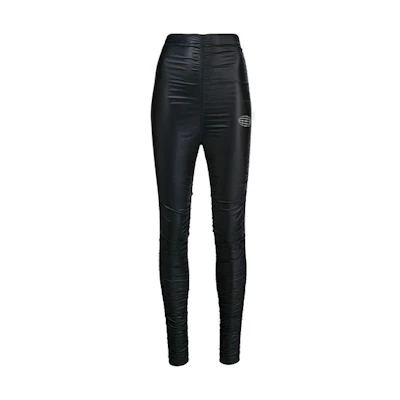 (Women) Alexander Wang FW21 High-Waist Pleated Leggings Women’s Black. 1CC1224427-001