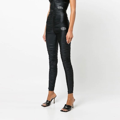 (W) 알렉산더 왕 FW21 하이웨이스트 플리츠 레깅스 여성 블랙. 1CC1224427-001 Purchase (W) 알렉산더 왕 FW21 하이웨이스트 플리츠 레깅스 여성 블랙. 1CC1224427-001